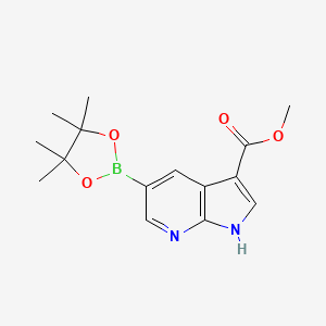 methyl 5-(tetramethyl-1,3,2-dioxaborolan-2-yl)-1H-pyrrolo[2,3-b]pyridine-3-carboxylate