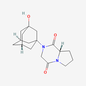 molecular formula C17H24N2O3 B15381906 (S)-2-((1r,3R,5R,7S)-3-hydroxyadamantan-1-yl)hexahydropyrrolo[1,2-a]pyrazine-1,4-dione 