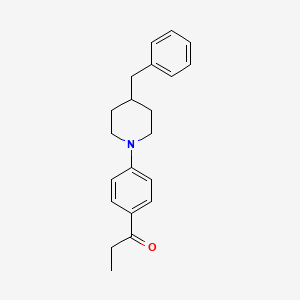 molecular formula C21H25NO B15381918 1-(4-(4-Benzylpiperidin-1-YL)phenyl)propan-1-one 