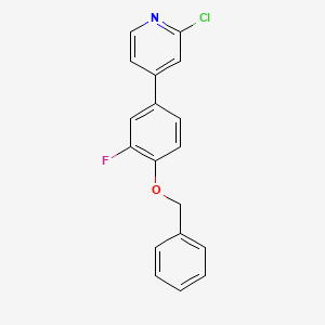 4-(4-(Benzyloxy)-3-fluorophenyl)-2-chloropyridine