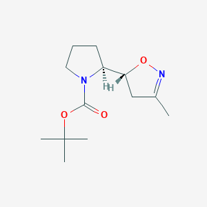 molecular formula C13H22N2O3 B15381931 (S)-1-Boc-2-((R)-3-methyl-4,5-dihydroisoxazol-5-YL)pyrrolidine 