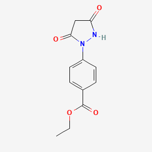 molecular formula C12H12N2O4 B15381939 Ethyl 4-(3,5-dioxopyrazolidin-1-yl)benzoate 