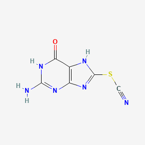 (2-Amino-6-oxo-1,7-dihydropurin-8-yl) thiocyanate