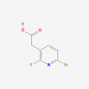 molecular formula C7H5BrFNO2 B15381976 2-(6-Bromo-2-fluoropyridin-3-yl)acetic acid 