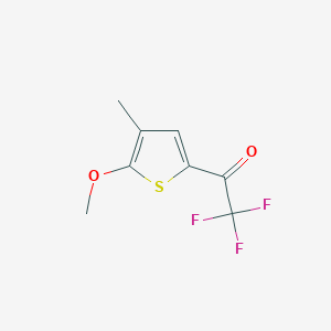 molecular formula C8H7F3O2S B15381981 2,2,2-Trifluoro-1-(5-methoxy-4-methylthiophen-2-yl)ethanone 