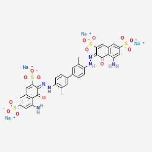 tetrasodium;(3E)-5-amino-3-[[4-[4-[(2E)-2-(8-amino-1-oxo-3,6-disulfonatonaphthalen-2-ylidene)hydrazinyl]-3-methylphenyl]-2-methylphenyl]hydrazinylidene]-4-oxonaphthalene-2,7-disulfonate