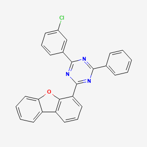 2-(3-Chlorophenyl)-4-(dibenzo[b,d]furan-4-yl)-6-phenyl-1,3,5-triazine