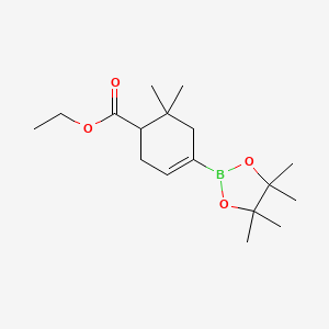 Ethyl 6,6-dimethyl-4-(4,4,5,5-tetramethyl-1,3,2-dioxaborolan-2-YL)cyclohex-3-ene-1-carboxylate