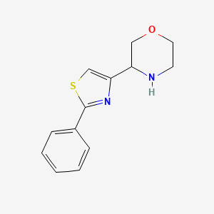 molecular formula C13H14N2OS B15382069 3-(2-Phenylthiazol-4-Yl)Morpholine 