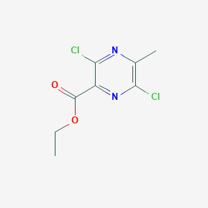 molecular formula C8H8Cl2N2O2 B15382107 Ethyl 3,6-dichloro-5-methyl-pyrazine-2-carboxylate 