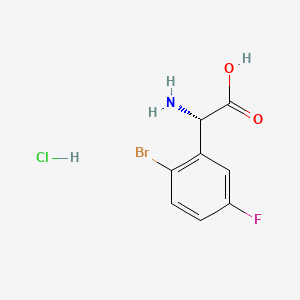 (2S)-2-Amino-2-(2-bromo-5-fluorophenyl)acetic acid hydrochloride