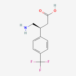 molecular formula C11H12F3NO2 B15382201 (S)-4-Amino-3-(4-(trifluoromethyl)phenyl)butanoic acid 