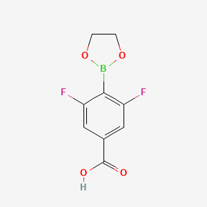 molecular formula C9H7BF2O4 B15382211 4-(1,3,2-Dioxaborolan-2-yl)-3,5-difluorobenzoic acid 