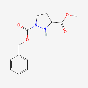 molecular formula C13H16N2O4 B15382212 1-Benzyl 3-methyl pyrazolidine-1,3-dicarboxylate 