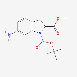 1-(Tert-butyl) 2-methyl 6-aminoindoline-1,2-dicarboxylate