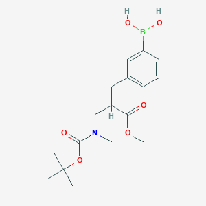 (3-(2-(((Tert-butoxycarbonyl)(methyl)amino)methyl)-3-methoxy-3-oxopropyl)phenyl)boronic acid