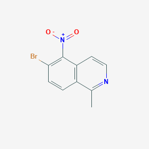 molecular formula C10H7BrN2O2 B15382280 6-Bromo-1-methyl-5-nitroisoquinoline 