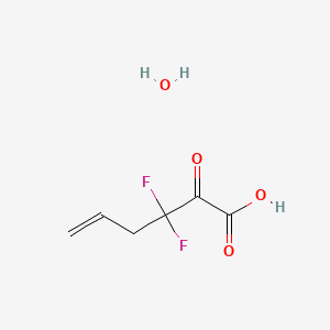 3,3-Difluoro-2-oxohex-5-enoic acid hydrate