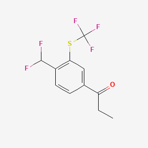 1-(4-(Difluoromethyl)-3-(trifluoromethylthio)phenyl)propan-1-one