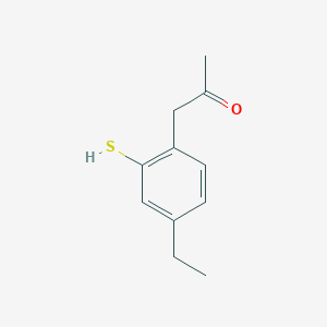 molecular formula C11H14OS B15382493 1-(4-Ethyl-2-mercaptophenyl)propan-2-one 