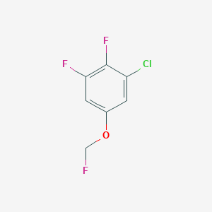 molecular formula C7H4ClF3O B15382539 1-Chloro-2,3-difluoro-5-(fluoromethoxy)benzene 