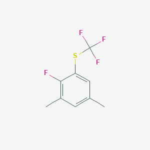 molecular formula C9H8F4S B15382604 1,5-Dimethyl-2-fluoro-3-(trifluoromethylthio)benzene 