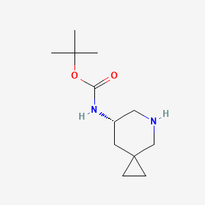 molecular formula C12H22N2O2 B15382610 tert-Butyl (S)-(5-azaspiro[2.5]octan-7-yl)carbamate 