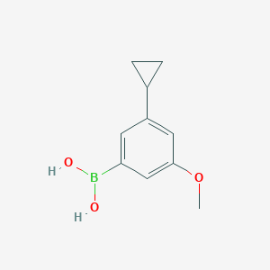 molecular formula C10H13BO3 B15382617 (3-Cyclopropyl-5-methoxyphenyl)boronic acid 