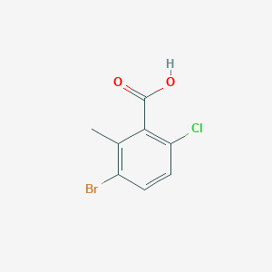 molecular formula C8H6BrClO2 B15382637 3-Bromo-6-chloro-2-methylbenzoic acid 