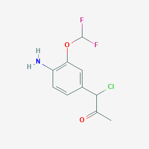 1-(4-Amino-3-(difluoromethoxy)phenyl)-1-chloropropan-2-one