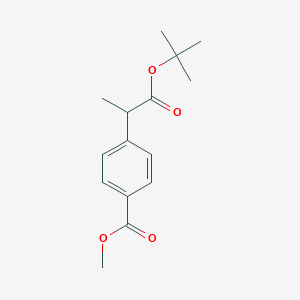 molecular formula C15H20O4 B15382710 Methyl 4-[1-(tert-butoxy)-1-oxopropan-2-yl]benzoate 