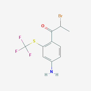 1-(4-Amino-2-(trifluoromethylthio)phenyl)-2-bromopropan-1-one