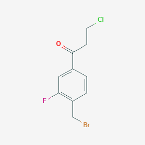 1-(4-(Bromomethyl)-3-fluorophenyl)-3-chloropropan-1-one