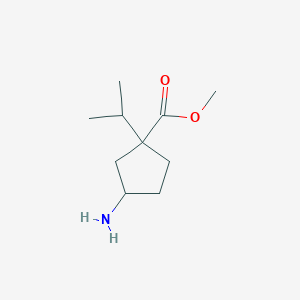 Methyl 3-amino-1-isopropylcyclopentanecarboxylate