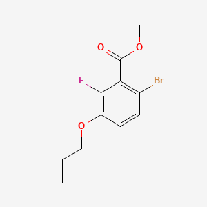 molecular formula C11H12BrFO3 B15382790 Methyl 6-bromo-2-fluoro-3-propoxybenzoate 