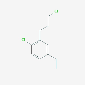 molecular formula C11H14Cl2 B15382804 1-Chloro-2-(3-chloropropyl)-4-ethylbenzene 