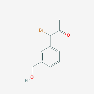 molecular formula C10H11BrO2 B15382819 1-Bromo-1-(3-(hydroxymethyl)phenyl)propan-2-one 