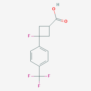 3-Fluoro-3-(4-(trifluoromethyl)phenyl)cyclobutanecarboxylic acid