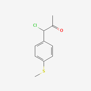 molecular formula C10H11ClOS B15382834 1-Chloro-1-(4-(methylthio)phenyl)propan-2-one 