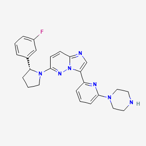 6-[(2R)-2-(3-fluorophenyl)pyrrolidin-1-yl]-3-(6-piperazin-1-ylpyridin-2-yl)imidazo[1,2-b]pyridazine