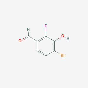 molecular formula C7H4BrFO2 B15382896 4-Bromo-2-fluoro-3-hydroxybenzaldehyde 