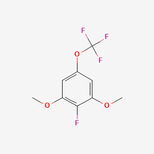 molecular formula C9H8F4O3 B15382903 1,3-Dimethoxy-2-fluoro-5-(trifluoromethoxy)benzene 