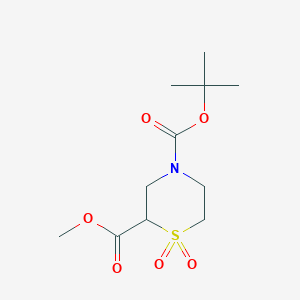 4-tert-Butyl 2-methyl thiomorpholine-2,4-dicarboxylate 1,1-dioxide