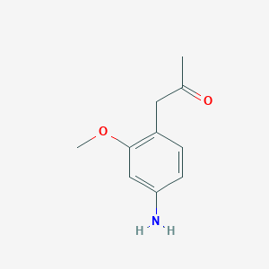 molecular formula C10H13NO2 B15382973 1-(4-Amino-2-methoxyphenyl)propan-2-one CAS No. 1803833-25-1