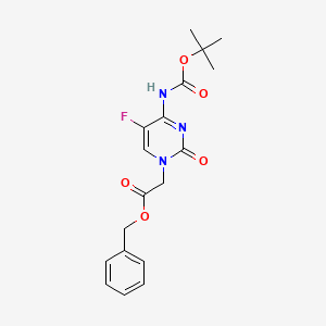 n4-Boc-5-fluorocytosin-1-yl-acetic acid benzyl ester