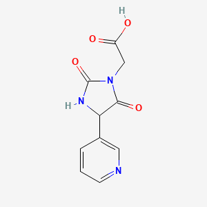 2-(2,5-Dioxo-4-(pyridin-3-yl)imidazolidin-1-yl)acetic acid