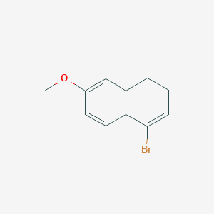 molecular formula C11H11BrO B15383091 4-Bromo-7-methoxy-1,2-dihydronaphthalene 