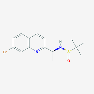 (R)-N-((S)-1-(7-Bromoquinolin-2-yl)ethyl)-2-methylpropane-2-sulfinamide