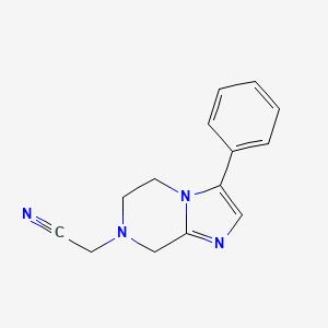 2-(3-Phenyl-5,6-dihydroimidazo[1,2-a]pyrazin-7(8H)-yl)acetonitrile