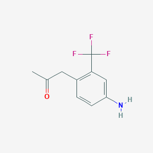 molecular formula C10H10F3NO B15383204 1-(4-Amino-2-(trifluoromethyl)phenyl)propan-2-one 